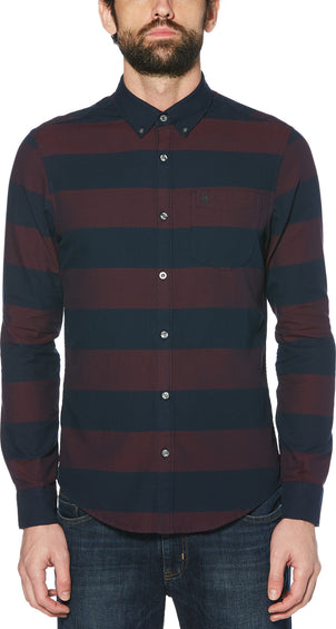 Original Penguin Chemise manches longues Oxford Dobby Rugby - Homme