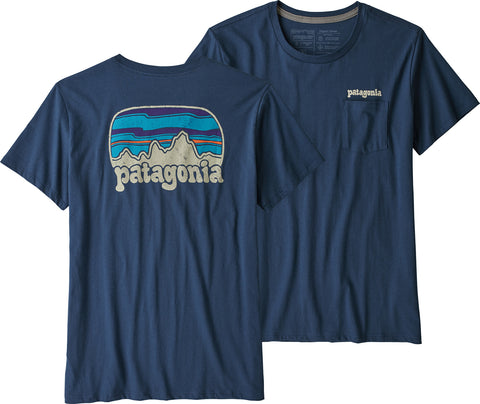 Patagonia T-shirt ras du cou organique avec poche Fitz Roy Far Out - Femme