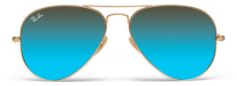 Ray-Ban Aviator Flash - Monture Gold - Lentille Blue