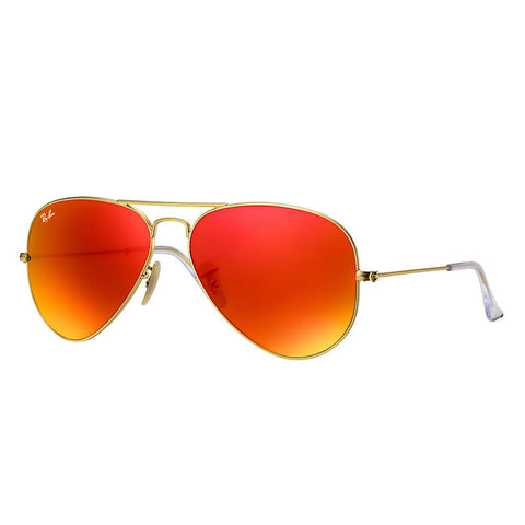 Ray-Ban Aviator Flash - Monture Gold - Lentille Orange