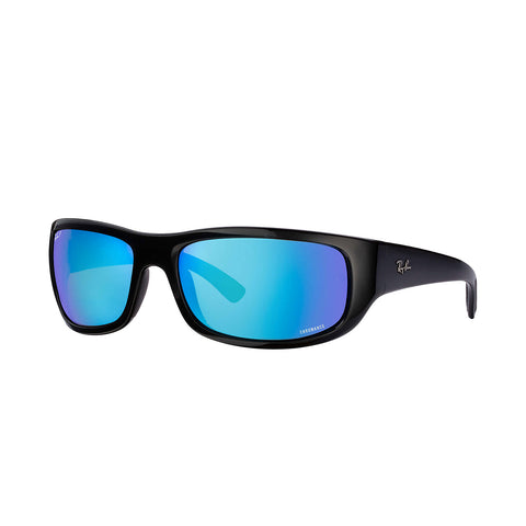 Ray-Ban RB4283 Chromance - Monture Black - Lentille polarisée miroir Blue Chromance