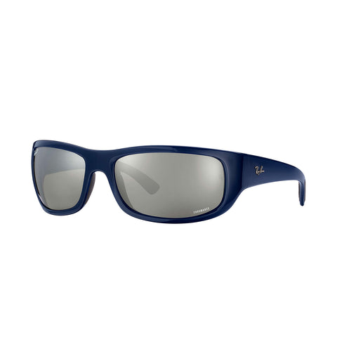 Ray-Ban RB4283 Chromance - Monture Blue - Lentille polarisée miroir Silver Chromance