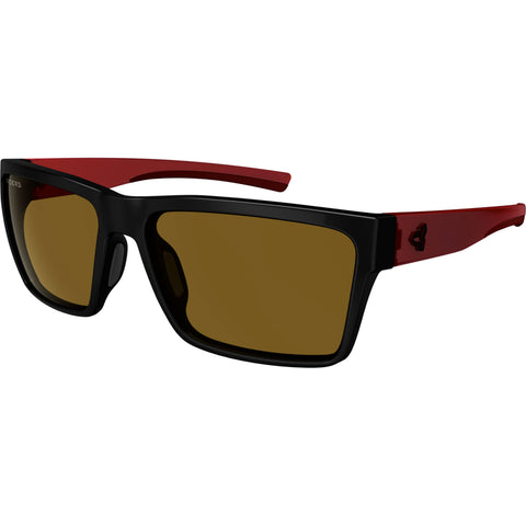 Ryders Lunettes de soleil Nelson Poly Black- Dark Red - Lentilles Brown