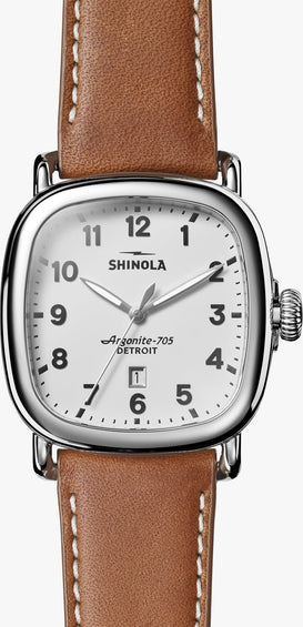 Shinola Montre Guardian 41.5mm - Bracelet en cuir Largo Tan