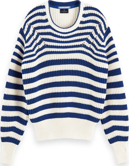 Scotch & Soda Chandail en tricot épais à manches longues en mélange de coton - Femme