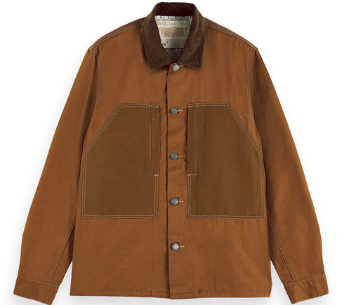 Scotch & Soda Veste en coton à empiècements en toile - Homme