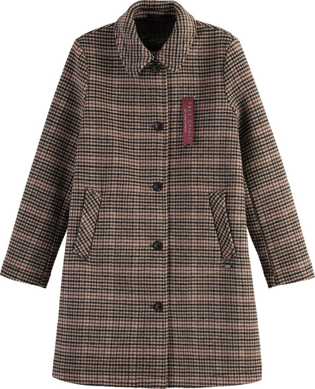 Scotch & Soda Manteau ajusté en mélange de laine classique contrecollé - Femme