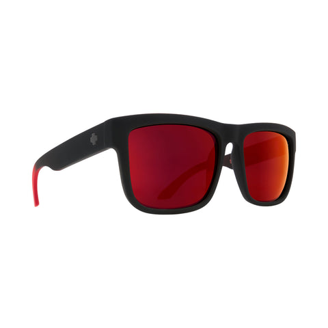 Spy Discord Soft Matte Black - Red Fade - Lentille Green with Red Flash
