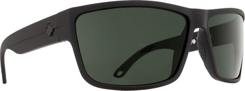 Spy Lunettes de Soleil Rocky - Monture Noir Matte - Lentille Happy Grise Verte Polarisée