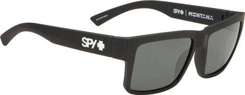 Spy Lunettes de Soleil Montana - Monture Soft Matte Black - Lentille Happy Gray Green