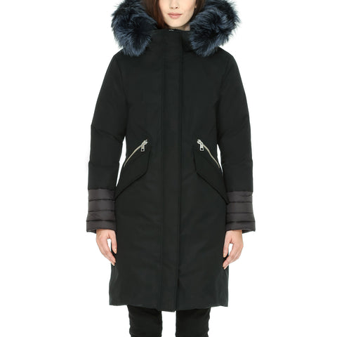 SOIA & KYO Manteau en duvet Carolann - Fourrure de renard teinte Femme