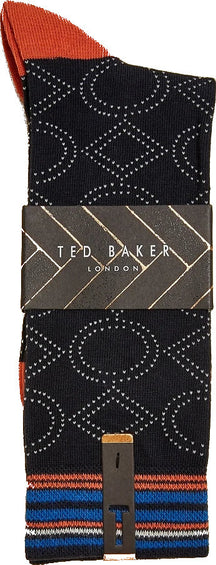 Ted Baker Chaussettes en coton imprimé géométrique Tune - Homme