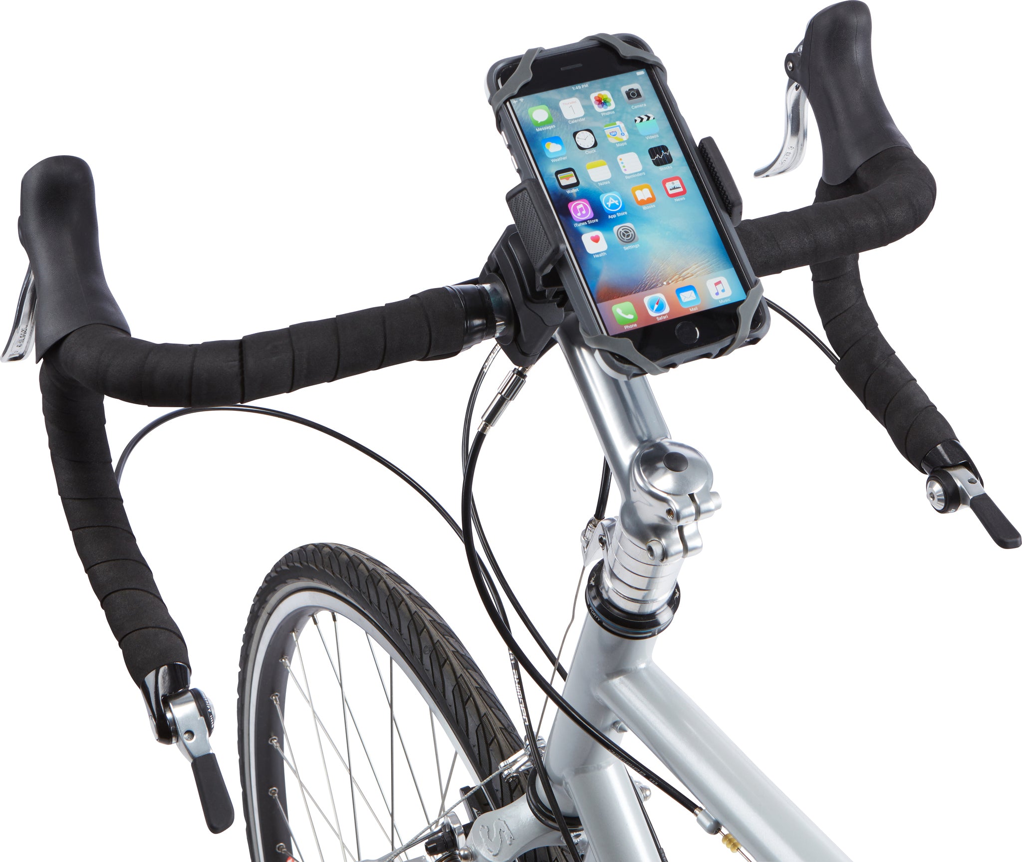 SUPPORT TÉLÉPHONE VÉLO Moto Bicyclette Silicone Réglable pour iPhone  X-8-7-6-Plus, Samsung,Huawei et 4.5-6.0 Pouces Smartphone