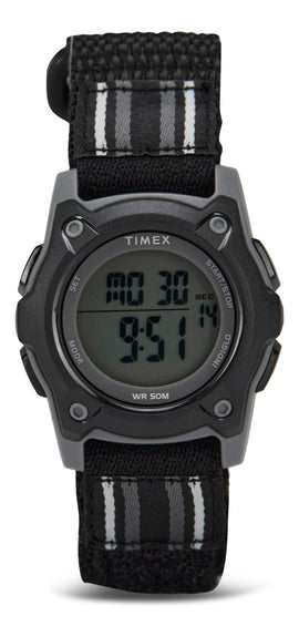 Timex Montre numérique avec bracelet en tissu double couche de 35 mm - Enfant