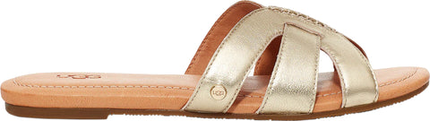 UGG Sandale en cuir métallisé Teague - Femme