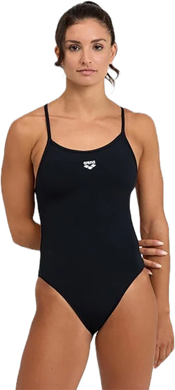 arena Maillot de bain uni à dos en dentelle - Femme