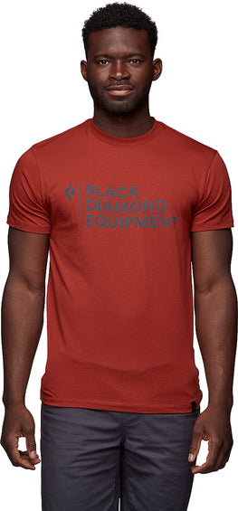 Black Diamond T-Shirt Stacked Logo - Homme