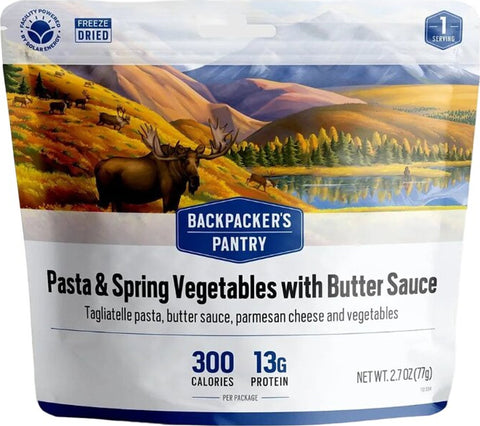 Backpacker's Pantry Pâtes et légumes de printemps avec sauce au beurre