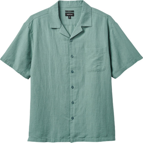 Brixton Chemise à manches courtes en mélange de lin Bunker - Homme