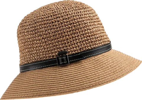 Canadian Hat Chapeau cloche en crochet avec bande en cuir grand Carlie - Femme