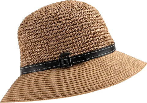 Canadian Hat Chapeau cloche au crochet avec bande en cuir grand Carlie - Femme