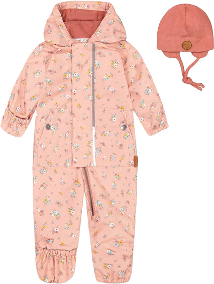 Deux par Deux Ensemble de printemps une pièce et tuque à imprimé - Bébé Fille