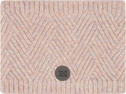 Deux par Deux Cache-cou en tricot texturé rose pâle - Fille