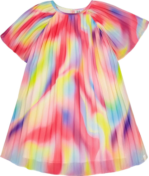 Deux par Deux Robe plissée en chiffon arc-en-ciel - Grande Fille