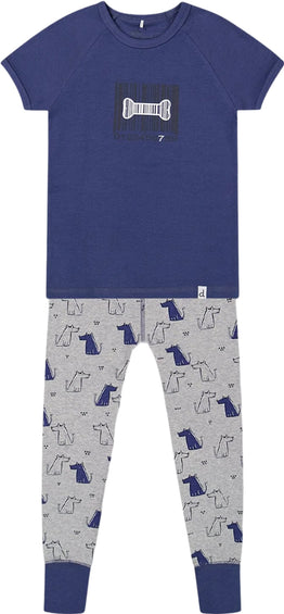 Deux par Deux Ensemble pyjama deux-pièces imprimé de chiens en coton biologique - Petit Garçon