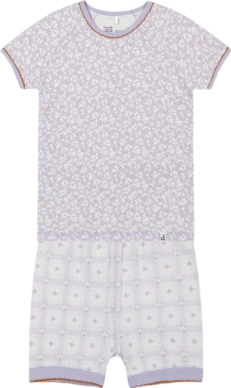 Deux par Deux Ensemble pyjama court deux-pièces imprimé de petites fleurs en coton biologique - Bébé Fille