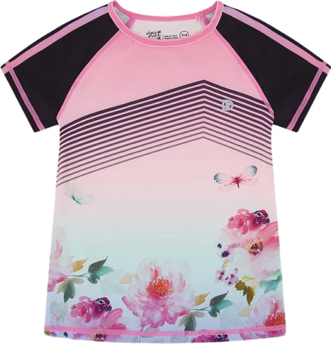 Deux par Deux Haut de sport à manches courtes dégradé avec imprimé - Grande Fille