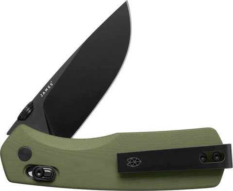 The James Brand Couteau The Carter avec lame G10 OD Green