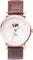 La Maison Inland Montre de 41mm avec bracelet classique supplémentaire de 20mm The June - Unisexe - Rose Gold - White - Brown Leather