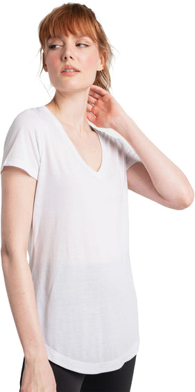 Lolë T-shirt à manches courtes et col en V Everyday - Femme