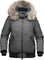 Nobis Manteau Aviateur Harlow Femme - Crosshatch Steel Grey