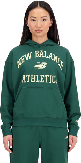 New Balance Chandail à capuchon surdimensionné en molleton Varsity d'athlétisme - Femme