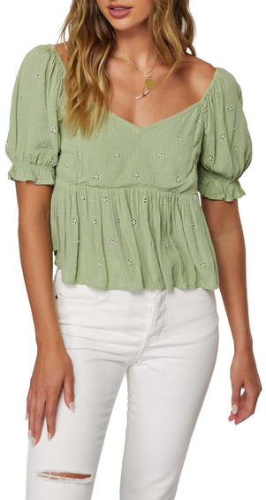 O'Neill Chemisier manche courte Isabel Eyelet- Femme