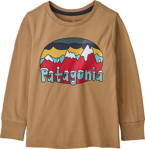 Patagonia T-shirt à manches longues en coton Fitz Roy Flurries Regenerative Organic Certified - Bébé