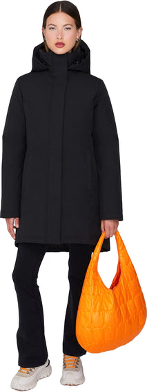 Quartz Co. Manteau d'hiver à capuchon en duvet Genia - Semi-ajustée - Femme