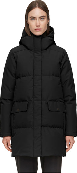 Quartz Co. Manteau d'hiver en duvet à capuchon Chloe - Ajustée et Droite - Femme