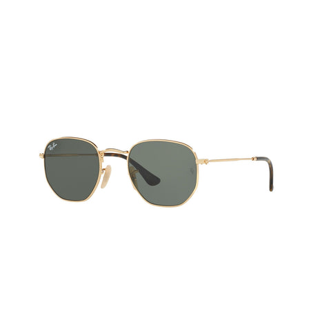 Ray-Ban Lunettes de soleil Hexagonal Flat Lenses - Monture Gold - Lentille Green Classic G-15