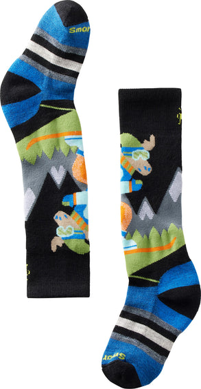 Smartwool Chaussettes de sports d'hiver sous-genou à matelassage intégral et motif Mountain Moose - Enfant