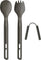 Sea to Summit Ensemble cuillère et cuillère-fourchette à long manche ultralégers Frontier - Hard Anodised Grey