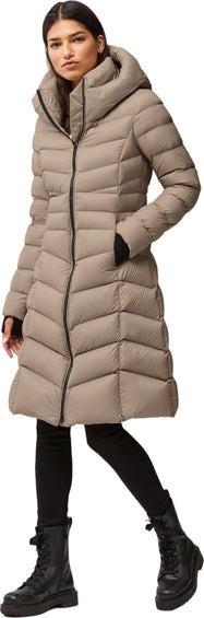 SOIA & KYO Manteau ajusté et évasé en duvet léger durable avec capuchon Lita-TD - Femme