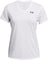 Under Armour T-shirt à manches courtes et col en V UA Tech - Femme - White - Black