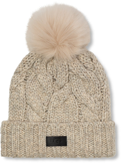 UGG Tuque en tricot torsadé pom-pom - Femme